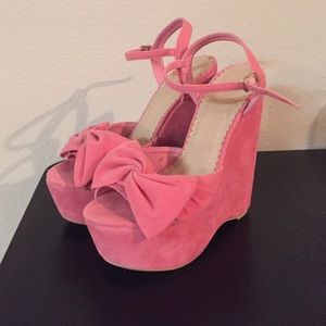 Baby Pink Wedges
