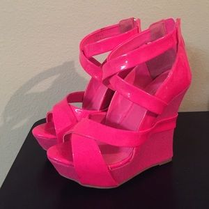 Hot Pink Wedges