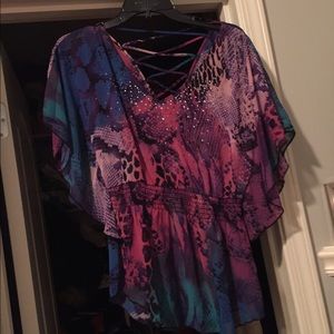 Colorful Snakeskin blouse