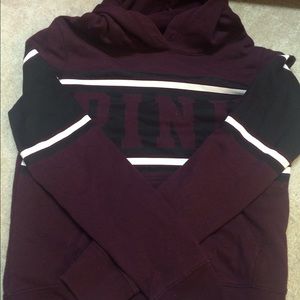 Burgundy Victoria secret hoodie