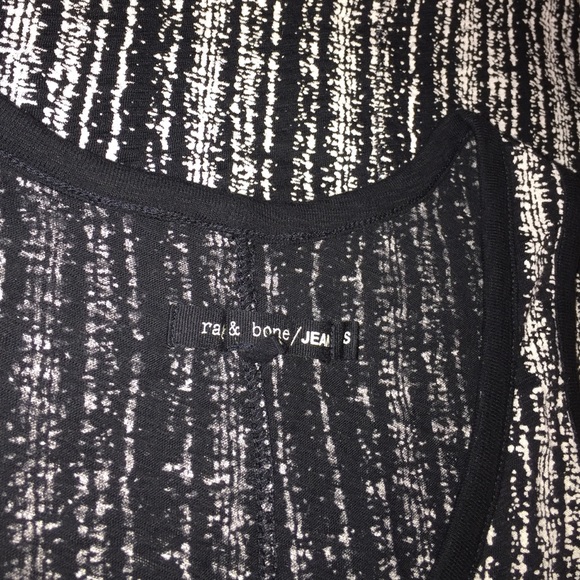 Rag & Bone/JEAN black+white striped tank top