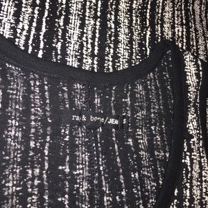 Rag & Bone/JEAN black+white striped tank top
