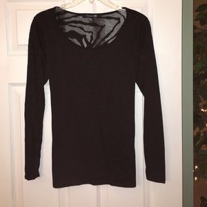 Forever 21 Zebra print black long sleeve