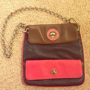 Marc by Marc Jacobs Blue Pink Brown Turn Lock bag