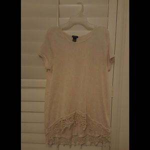A flowy light netted top