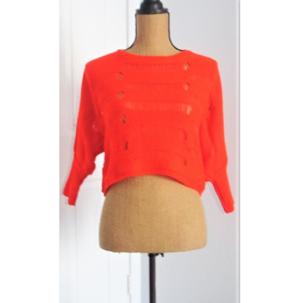 Unique Orange knit Sweater
