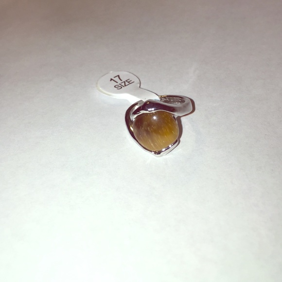 Tiger Eye Silver Plated Ring
