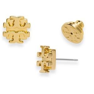 Tory Burch Logo earrings in GOLD