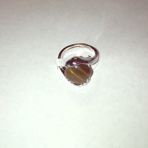 Tiger Eye Silver Plated Ring