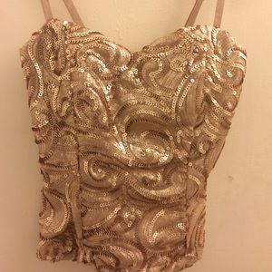 Gold sequin top