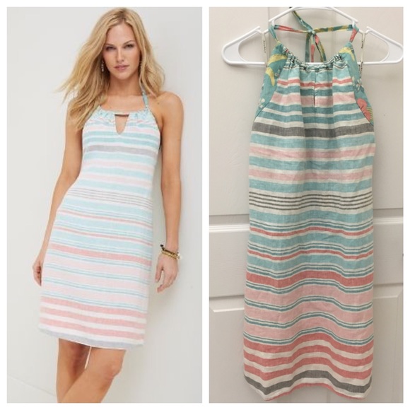 Tommy Bahama Dresses & Skirts - NEW Tommy Bahama Kohala Stripe Halter Dress Resort
