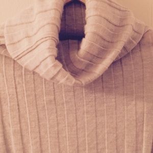 CK cashmere turtleneck eggshell white