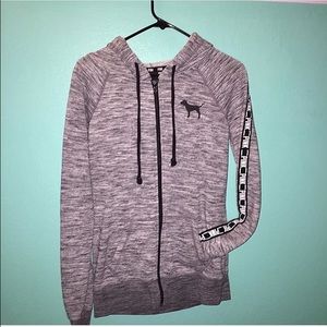 Vs pink grey zip up