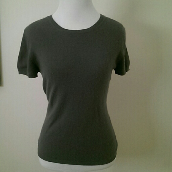 Banana Republic graphite cashmere tee size S