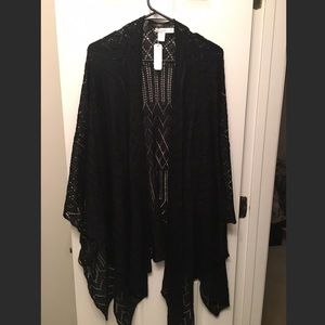 Charming Charlie Long and Flowing Black Shawl