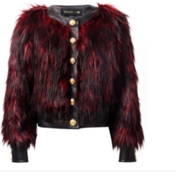 Balmain fur coat