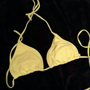 Bright yellow bikini top