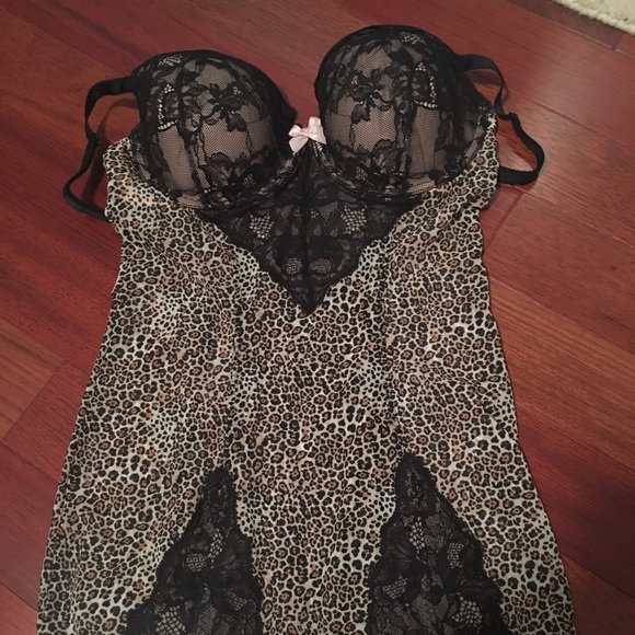 Victoria secret lace garter slip