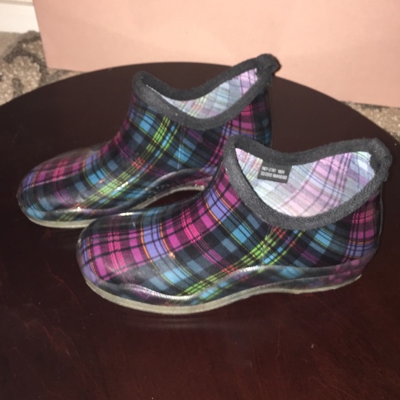 Capelli Shoes - Plaid rain booties