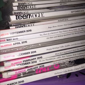 Last yr subscription of teen vogue and glamour!!