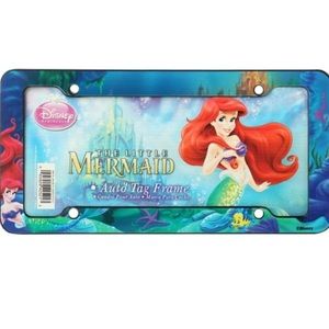 Little mermaid license plate frame