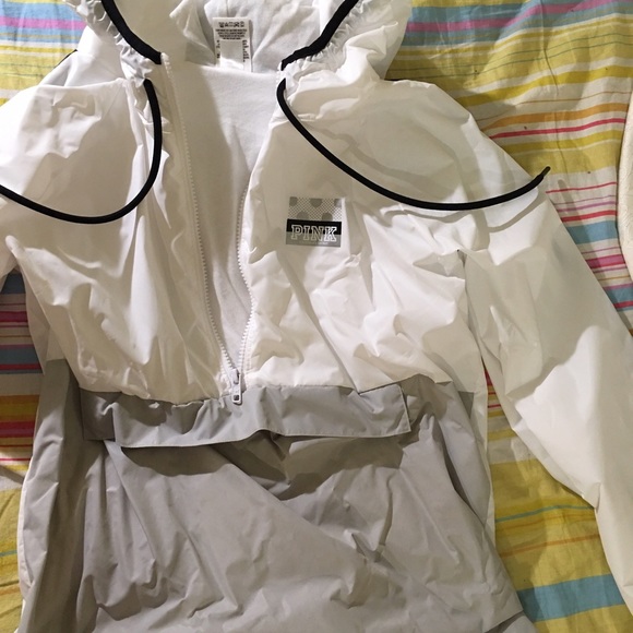 PINK Victoria's Secret Jackets & Blazers - White anorak windbreaker from PINK