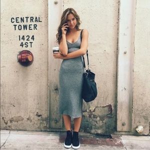 NWOT Brandy Melville marled gray Aliza dress