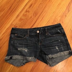 AE denim cuffed shorts
