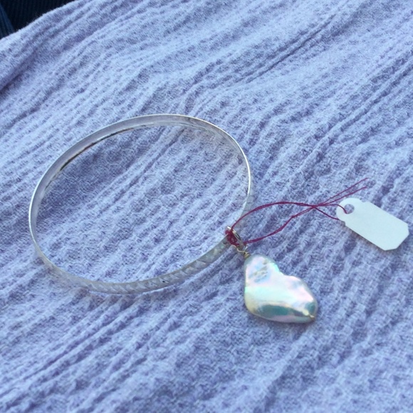 Kira Keshi And Pure Silver Bangle 925 - Picture 3 of 3