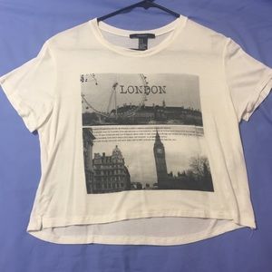 Forever 21 graphic crop tee