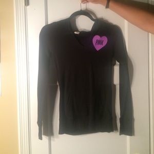 Black Victorias Secret Sweatshirt w/ pink Writing