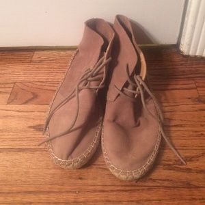 Taupe leather shoes/boots