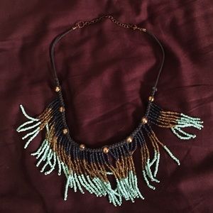 Navy tribal necklace