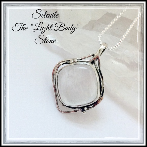 Healing Stones And Crystals Jewelry - ✨ Sterling Silver Selenite Healing Necklace ✨