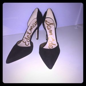 Suede & leather d'Orsay pumps