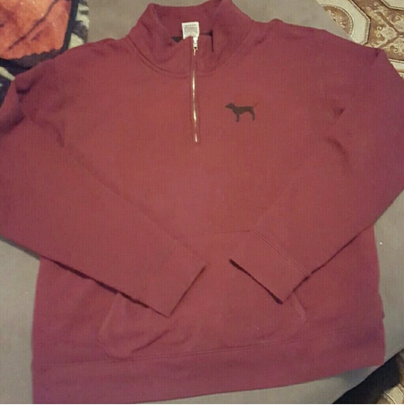 Vs pink half zip up