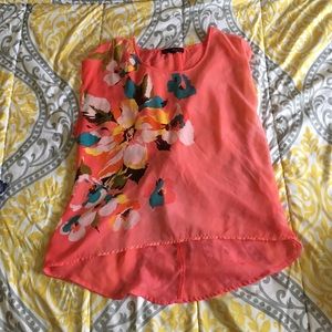 Hot Pink Flower top size XL