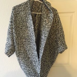 Express black and white cocoon sweater