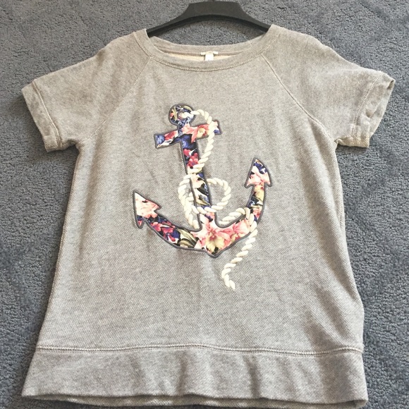 Short sleeve sweatshirt Jcrew anchor