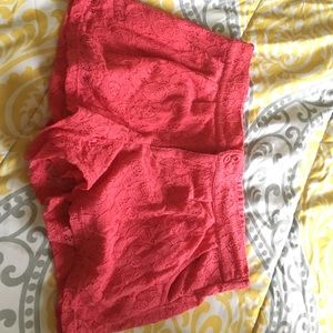 High Waisted Lace Shorts