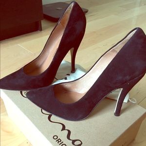 Black suede Nina heels size 9 -worn once! Like new