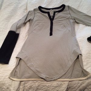 Black & White striped top size 4