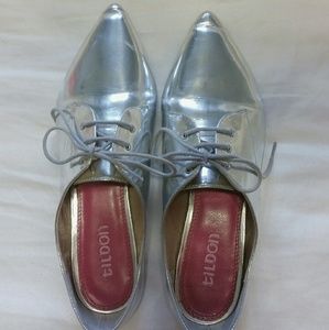 Silver Oxfords Size 10