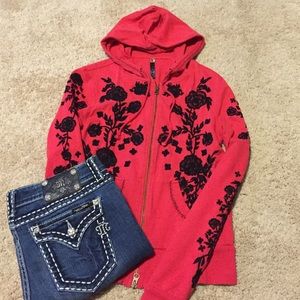 Free People Red hoodie
