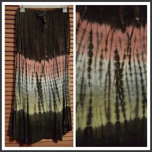 Tie dye maxi skirt