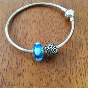 Pandora blue hearts bead - *** retired**