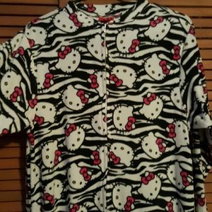 Hello kitty fleece onesie