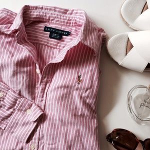 Ralph Lauren Pink Slim Fit Button Down