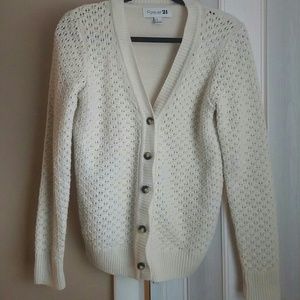 Forever 21 Cream Cardigan