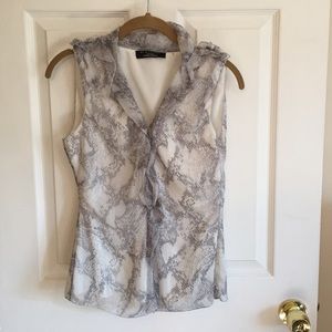 Elle Tahari for Nordstrom Silk Snake Print Shirt